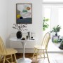 Kindred House showhome | Vintage dining chairs resprayed a calm yellow colour | Interior Designers